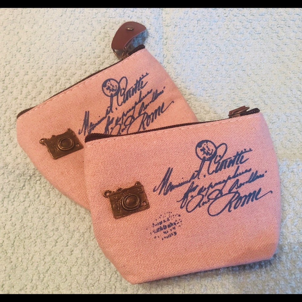 * Set of Two* Script Design travel mini bags ✈️